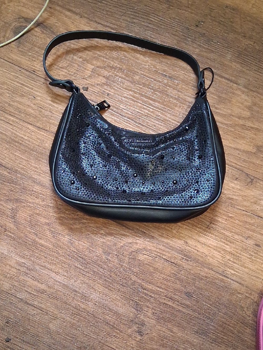 Steve Madden Black Sequin Shoulder Bag